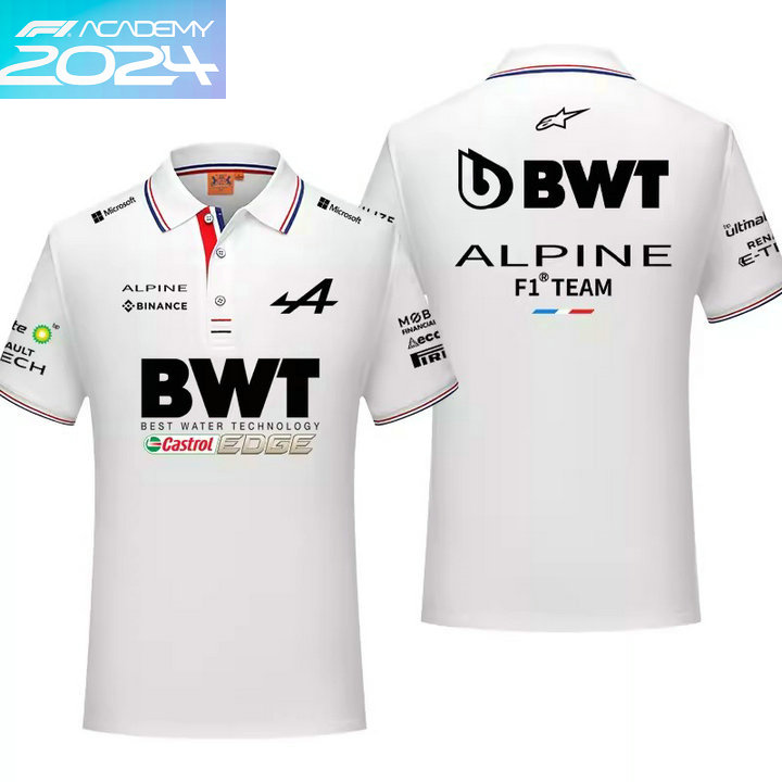 2024 Polo Alpine F1 Team BWT Col Contrasté Homme Manche Courte